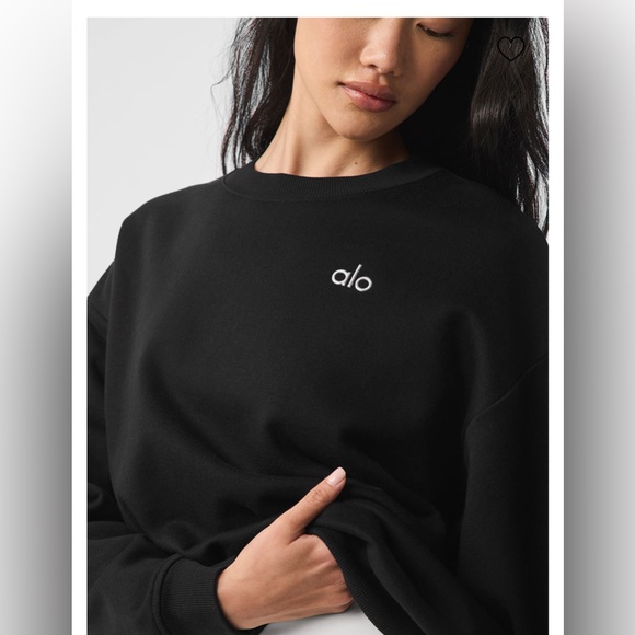 ALO Yoga Accolade Crewneck Pullover - Black - Picture 1 of 4